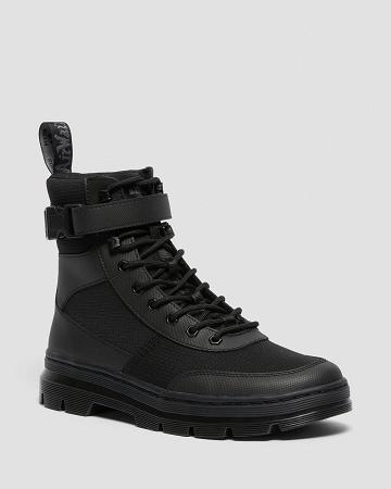 Black Women's Dr Martens Combs Tech Poly Ankle Boots | CA 53SGL